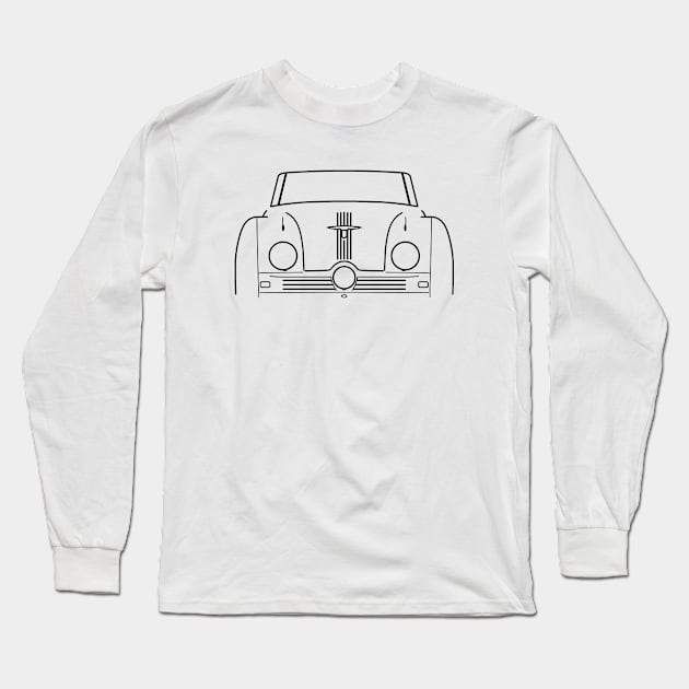 Austin A90 Atlantic classic 1940s British car black outline graphic Long Sleeve T-Shirt by soitwouldseem